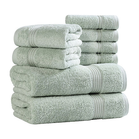 Superior Heritage Collection | 100% Egyptian Cotton 8-pc. Quick Dry Bath Towel Set In Green