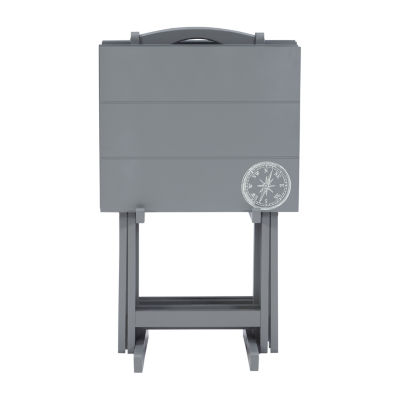 Compass 5-Piece Tv Tray Table Set