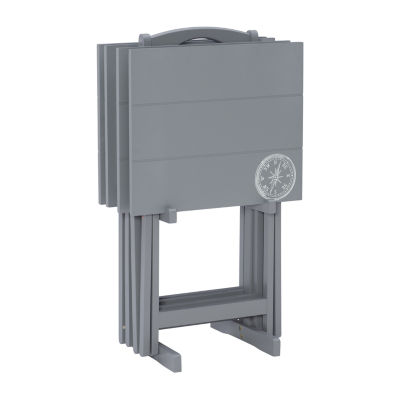 Compass 5-Piece Tv Tray Table Set