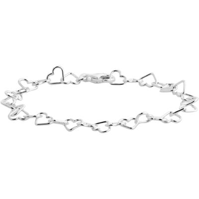 Made in Italy Polished Heart Ankle Bracelet Sterling Silver JCPenney