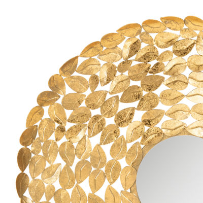 Safavieh Bliss Gold Foil Wall Mount Round Wall Mirror