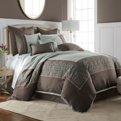 JCPenney Home Nicholai 7-pc. Jacquard Embellished Comforter Set
