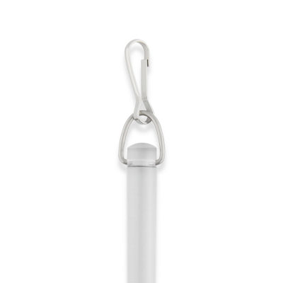 Rod Desyne 1/2" Clear Pvc Baton With Snap Hook Curtain Wand