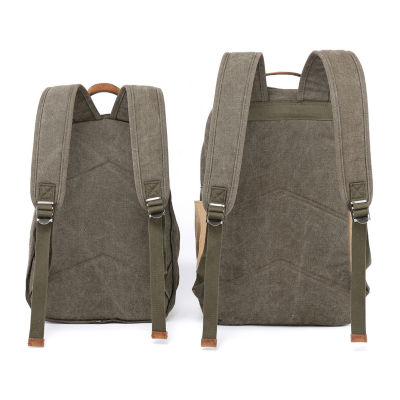 TSD Brand Trail Tree Double Canvas Laptop Backpack