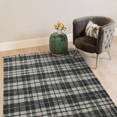 Amer Rugs Hermoppa Aster Plaid Flatweave Plaid Reversible Indoor Rectangular Accent Rug