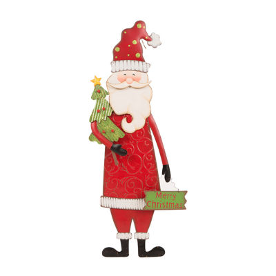 Glitzhome Standing Santa Christmas Holiday Yard Art