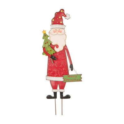 Glitzhome Standing Santa Christmas Holiday Yard Art