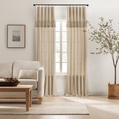 Mercantile Lucinda LightFiltering Ring Top Single Curtain Panel JCPenney