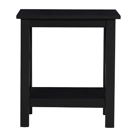 Delavan Storage End Table, One Size, Black