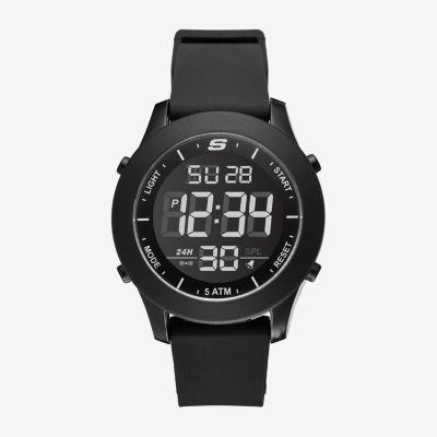 Skechers Rosencrans Digital Oversize Mens Chronograph Digital Black Strap Watch Sr5107