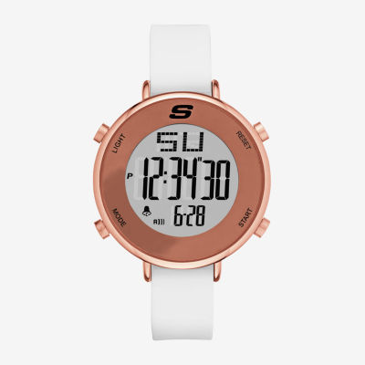 Skechers Magnolia Womens Chronograph Digital White Strap Watch Sr6066