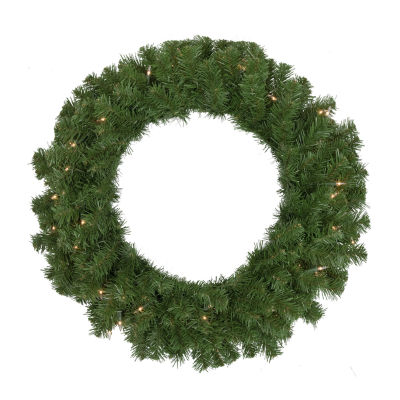 Northlight Dorchester Pine Artificial  24-Inch Clear Lights Indoor Pre-Lit Christmas Wreath