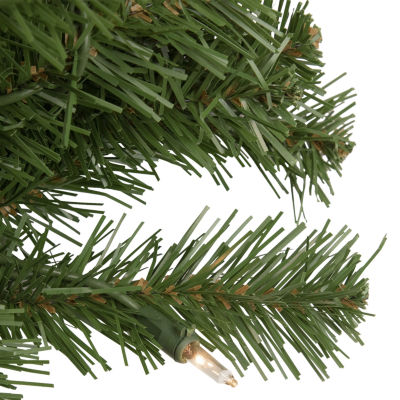 Northlight Dorchester Pine Artificial  24-Inch Clear Lights Pre-Lit Wreath