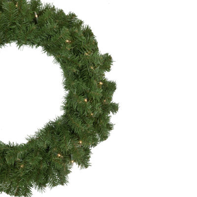 Northlight Dorchester Pine Artificial  24-Inch Clear Lights Indoor Pre-Lit Christmas Wreath
