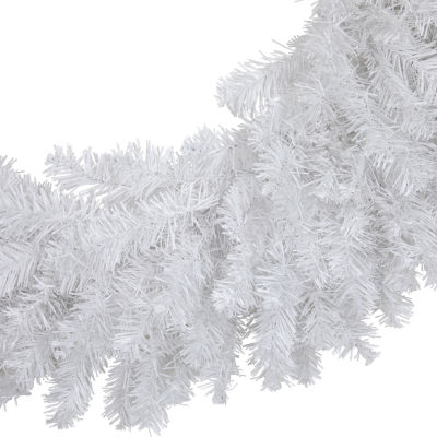 Northlight White Canadian Pine Artificial 30 Inch  Unlit Indoor Christmas Wreath