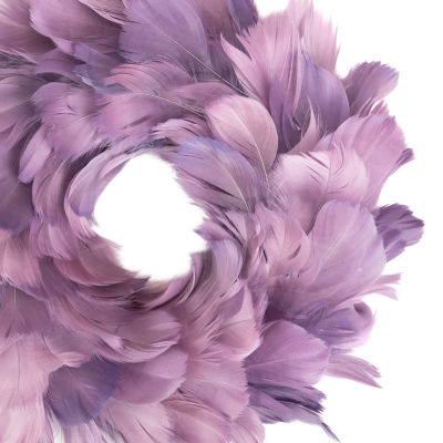 Northlight Layered Purple Feather 10-Inch Unlit Indoor Christmas Wreath