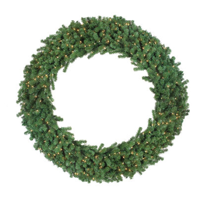Northlight Green Deluxe Windsor Pine Artificial 72-Inch Clear Lights Indoor Pre-Lit Christmas Wreath