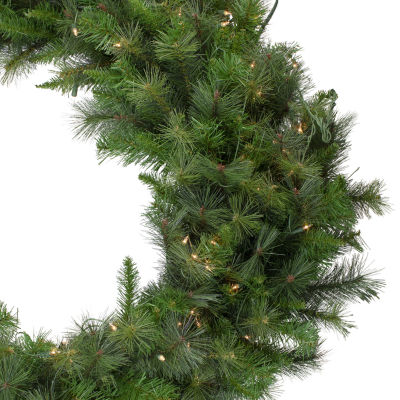 Northlight 60" Led Canyon Pine Artificial Clear Lights Indoor Pre-Lit Christmas Wreath