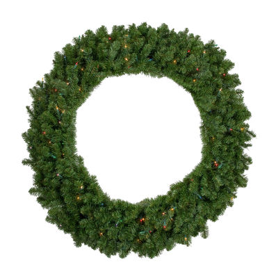 Northlight Canadian Pine Artificial 48-Inch Multicolor Lights Indoor Pre-Lit Christmas Wreath