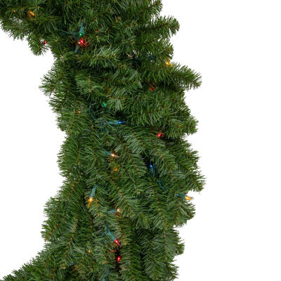 Northlight Canadian Pine Artificial 48-Inch Multicolor Lights Indoor Pre-Lit Christmas Wreath