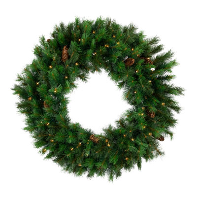 Northlight 48" Royal Oregon Pine Artificial Clear Lights Indoor Pre-Lit Christmas Wreath