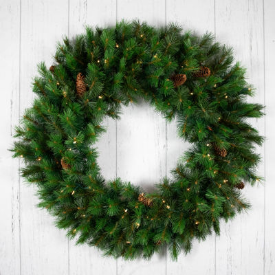 Northlight 48" Royal Oregon Pine Artificial Clear Lights Indoor Pre-Lit Christmas Wreath