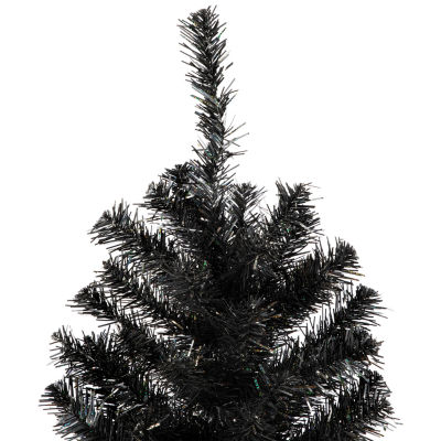 Northlight Holographic Brown Slim Artificial Tinsel Unlit 4 Foot Christmas Tree