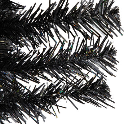 Northlight Holographic Brown Slim Artificial Tinsel Unlit 4 Foot Christmas Tree