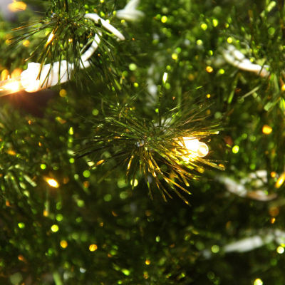 Northlight Paradise Lime Green Tinsel Artificial Clear Lights 2 Foot Pre-Lit Pine Christmas Tree