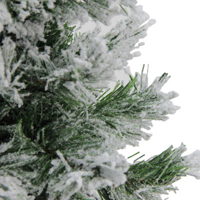 Northlight Medium Artificial Burlap Base Unlit 1 1/2 Feet Flocked Pine Christmas Tree