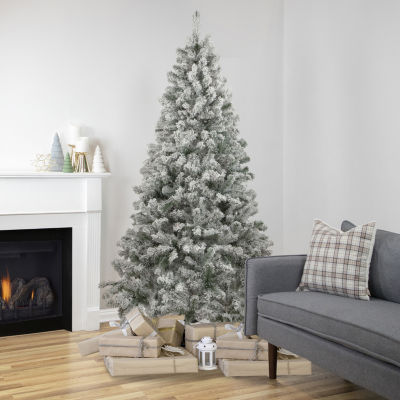 Northlight Heavily Madison Artificial Unlit 6 1/2 Foot Flocked Pine Christmas Tree