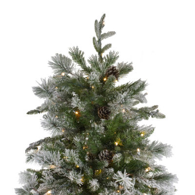 Northlight Rosemary Emerald Angel Artificial Clear Led Lights 9 Foot Pre-Lit Pine Christmas Tree