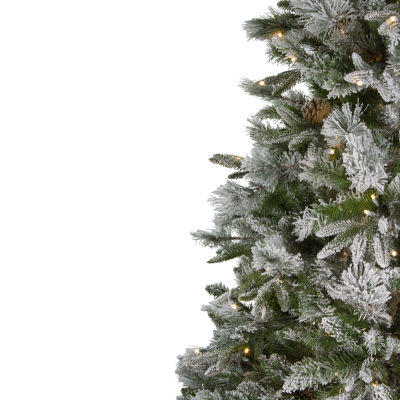 Northlight Rosemary Emerald Angel Artificial Clear Led Lights 9 Foot Pre-Lit Pine Christmas Tree