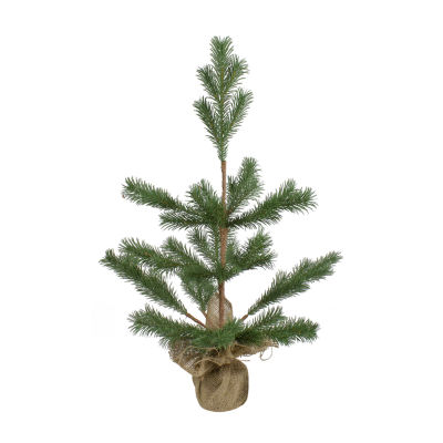 Northlight Ponderosa Artificial Jute Base Decoration Unlit 2 Foot Pine Christmas Tree