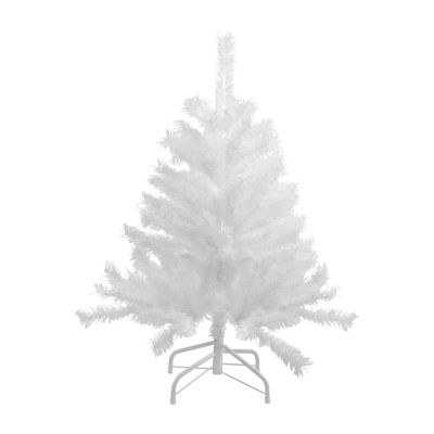 Northlight Icy White Iridescent Artificial Unlit 3 Foot Spruce Christmas Tree