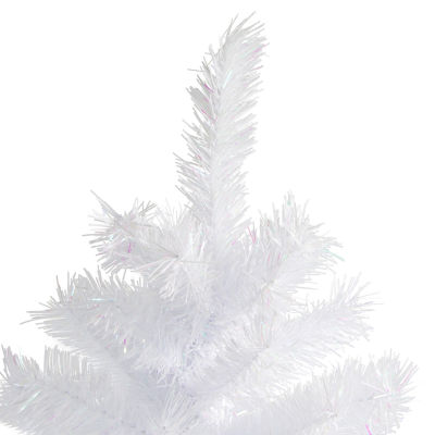 Northlight Icy White Iridescent Artificial Unlit Foot Spruce Christmas Tree