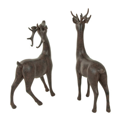 Northlight 14" Brown Deer Decorations 2-pc. Christmas Animal Figurines