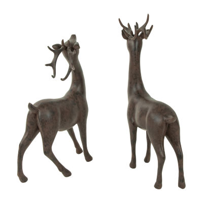 Northlight 14" Brown Deer Decorations 2-pc. Christmas Figurine