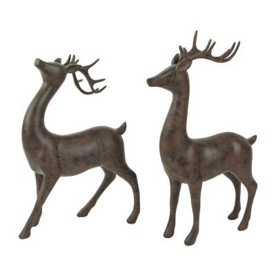 Northlight 14" Brown Deer Decorations 2-pc. Christmas Animal Figurines