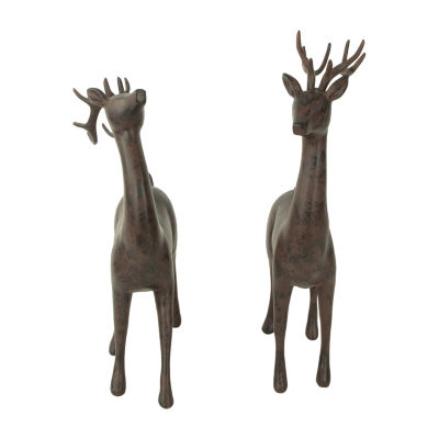 Northlight 14" Brown Deer Decorations 2-pc. Christmas Figurine