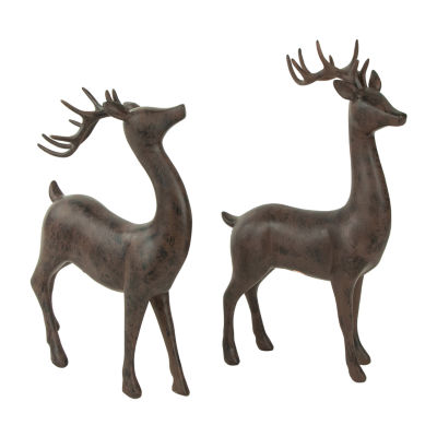 Northlight 14" Brown Deer Decorations 2-pc. Christmas Animal Figurines