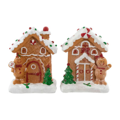 Northlight 5" Set Of 2 Boy And Girl Christmas Decoration Gingerbread House
