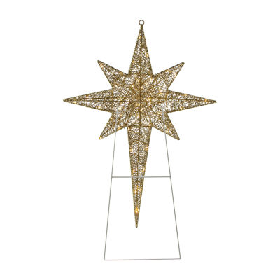 Northlight "36"" Led Gold Star Of Bethlehem Outdoor" Christmas Yard Art