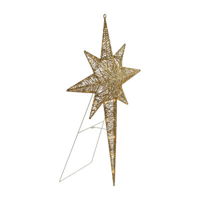 Northlight "36"" Led Gold Star Of Bethlehem Outdoor" Christmas Yard Art