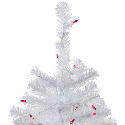 Northlight Woodbury White Slim Artificial Lights Foot Pre-Lit Pine Christmas Tree