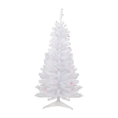 Northlight Woodbury White Slim Artificial Lights Foot Pre-Lit Pine Christmas Tree