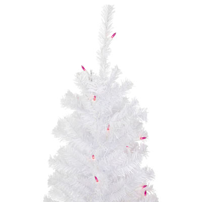 Northlight Woodbury White Slim Artificial Lights Foot Pre-Lit Pine Christmas Tree