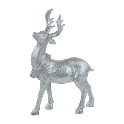 Northlight "10.75"" Silver Reindeer Glittered" Christmas Tabletop Decor