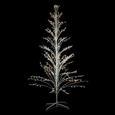 Northlight 4' White Cascade Twig Tree Outdoor Decoration Clear Lights Christmas Holiday Yard Art