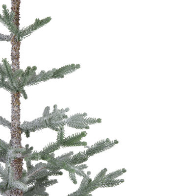 Northlight Snow Covered Slim Artificial With Jute Base Unlit 3 Foot Pine Christmas Tree